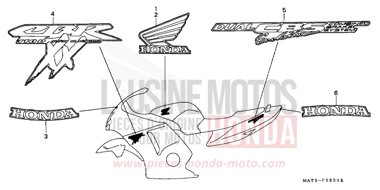 STREIFEN/MARKE (V-EXCEPT CM/W) von Super Blackbird TITANIUM METALLIC (YR183) von 1998